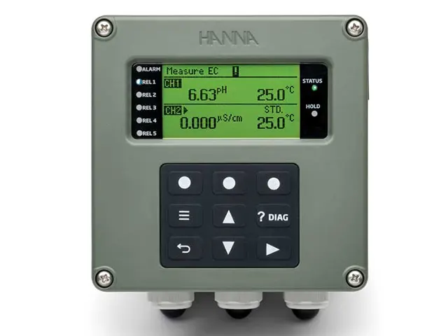 Controlador de Processo Universal de 2 Canais com 4 Saídas Analógicas e 5 Relés HI520-0540