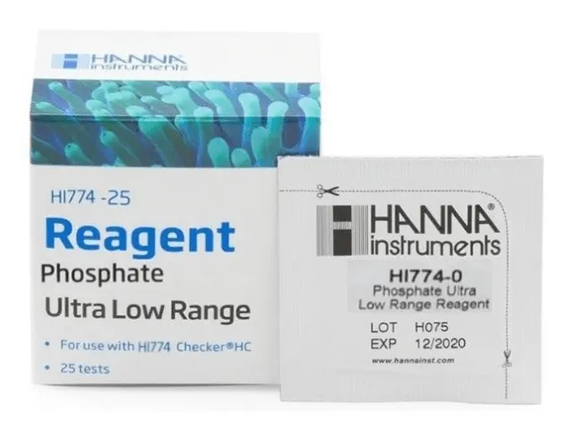 Reagente de Fosfato Marinho Faixa Ultra Baixa para Checker HC 25 Testes HI774-25