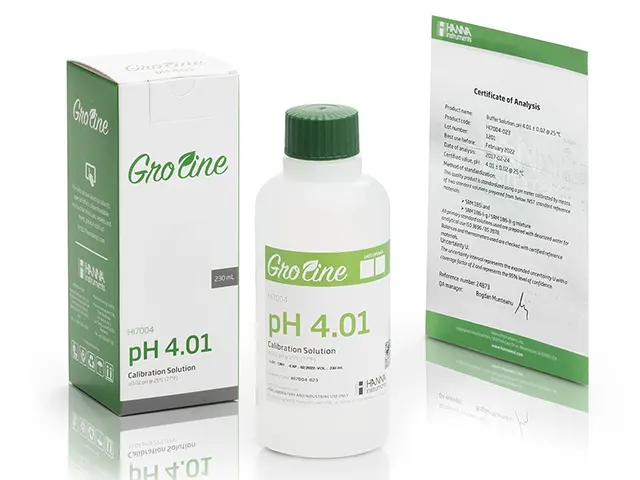 Solução de Calibração pH 4.01 GroLine 230ml HI7004-023