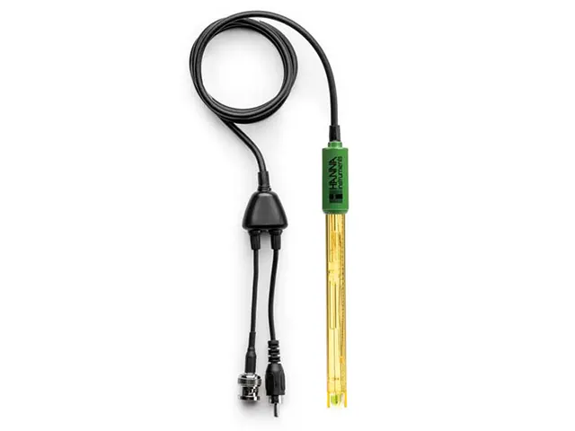 Eletrodo de pH com Corpo de PEI e Conector BNC + RCA HI1230Y