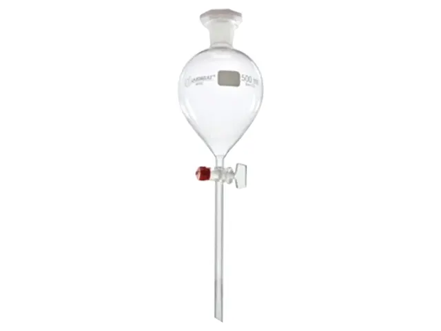 Funil de Separação Bola Torneira de PTFE e Rolha de Polietileno 2.000ml Netlab