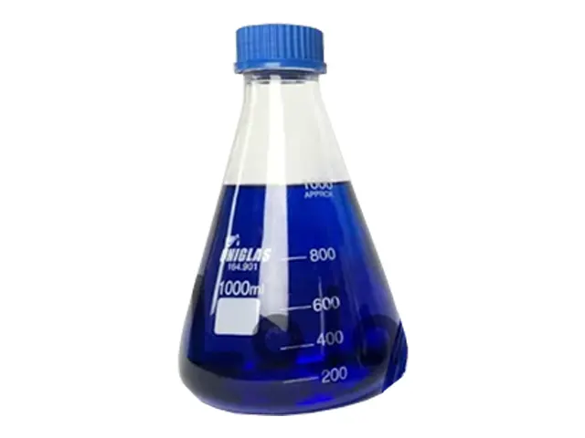 Frasco Erlenmeyer de Vidro com Tampa de Rosca 2.000ml Netlab