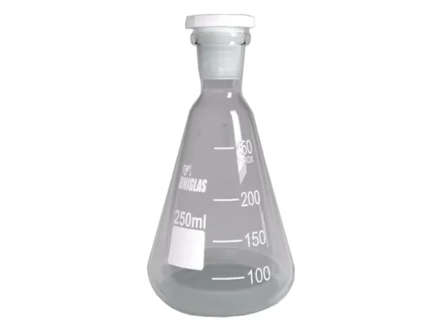 Frasco Erlenmeyer de Vidro com Rolha de Polipropileno 1.000ml Netlab