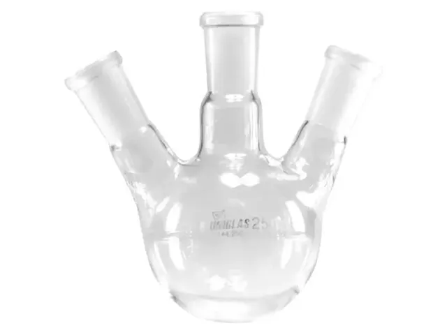 Balão para Destilação Fundo Redondo de Vidro com 3 Bocas Junta Esmerilhada 1.000ml Netlab