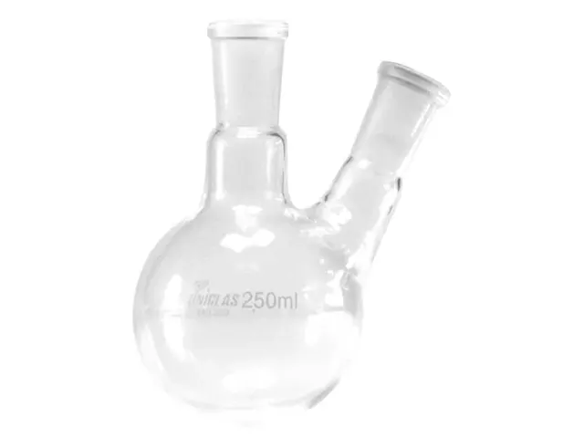 Balão para Destilação Fundo Redondo de Vidro com 2 Bocas Junta Esmerilhada 500ml Netlab