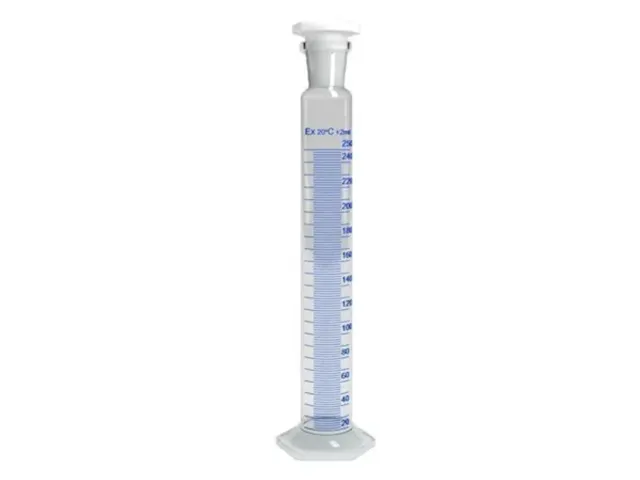 Proveta Graduada Base Hexagonal de Vidro e Rolha Polipropileno 200ml Netlab