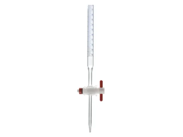 Bureta Graduada Vidro Incolor Torneira de Plástico PTFE 25ml Netlab