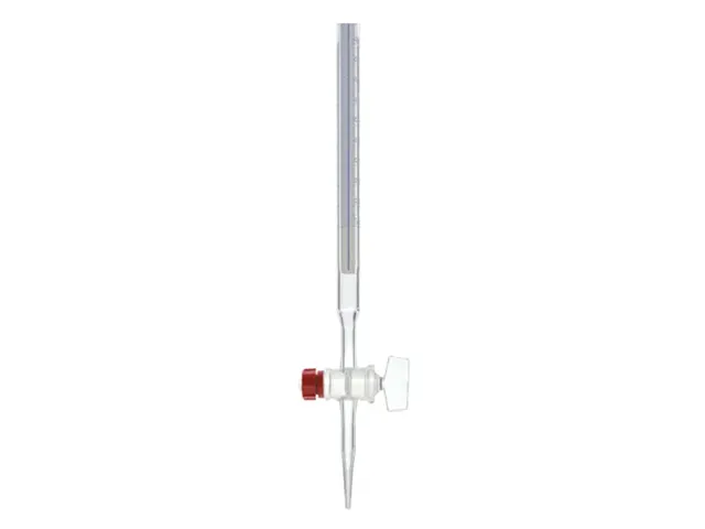 Bureta Graduada Faixa Azul Vidro Incolor e Torneira de Vidro 50ml Netlab