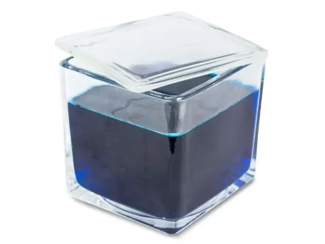 Cuba de Vidro com Tampa para Colocação de 30 Lâminas 26x76mm Netlab