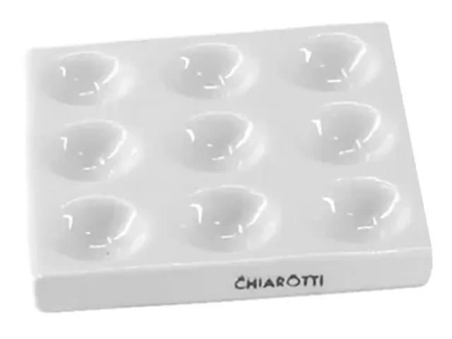 Placa de Toque 9 Cavidades em Porcelana Chiarotti Netlab