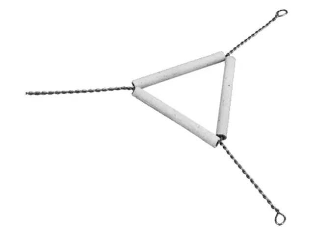 Triângulo de Porcelana em Arame de Ferro Galvanizado 6cm Netlab