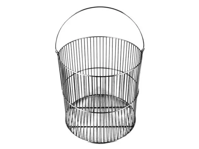 Cesto Redondo em Aço Carbono com Alça para Transporte 20x25cm Netlab