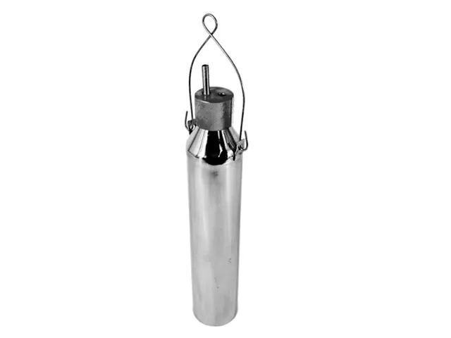 Garrafa Saca Amostra em Aço Inox 304 Polido 1 Litro Gargalo 27mm Netlab