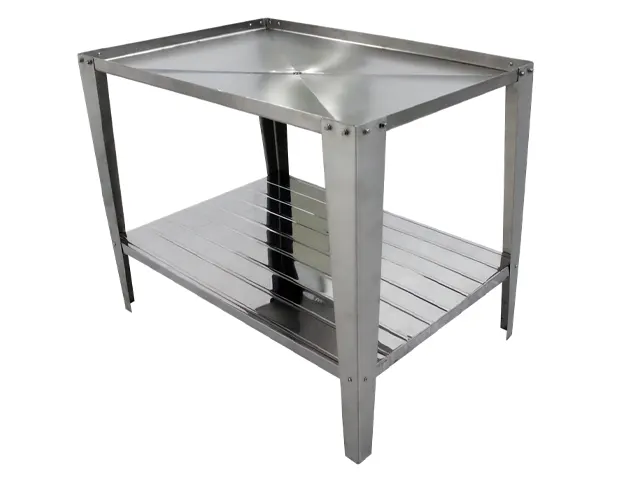 Mesa em Aço Inox com Aba