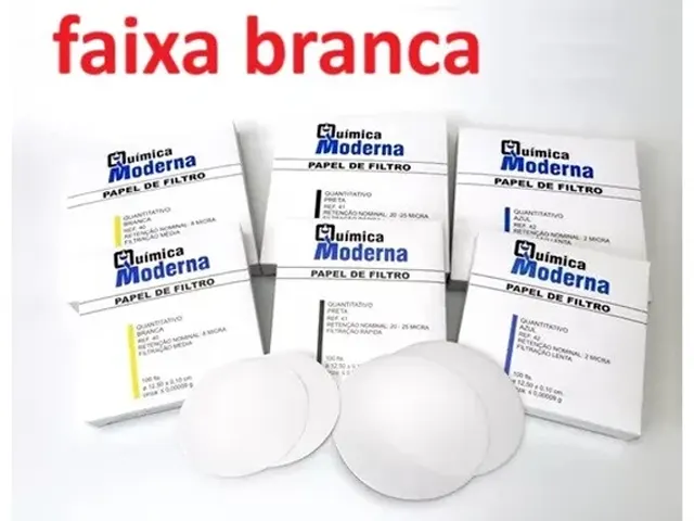 Papel Filtro Quantitativo Faixa Branca 24cm 100un Netlab
