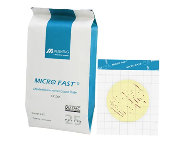 Placa de Contagem de Staphylococcus Aureus (SA) - MicroFast