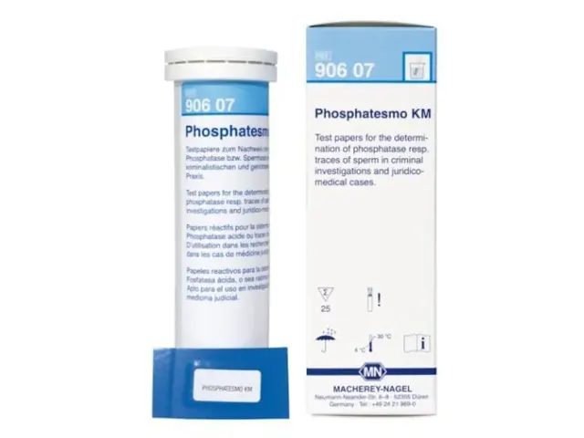 Teste Qualitativo de Esperma pHOSpHATESMO KM 25 Tiras 15x30mm