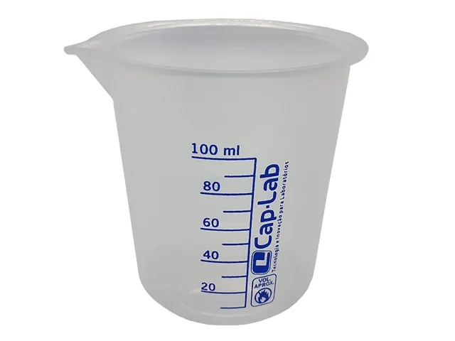 Copo Becker Plástico Cap-Lab 100ml