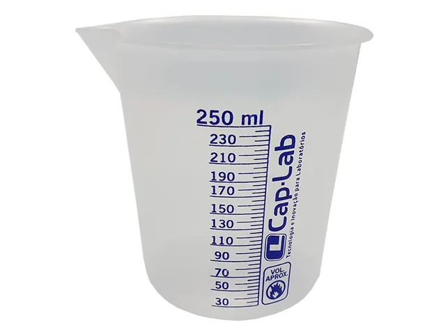 Copo Becker Plástico Cap-Lab 250ml