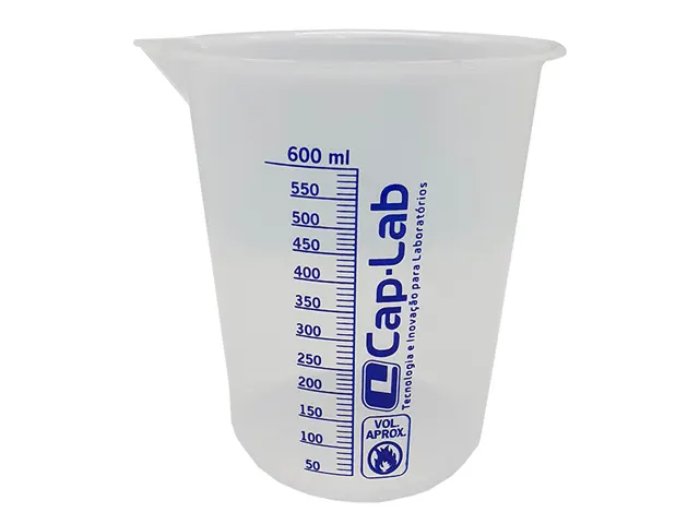 Copo Becker Plástico Cap-Lab 600ml