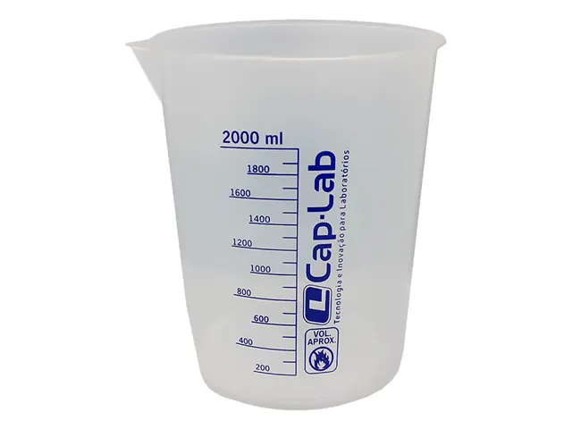 Copo Becker Plástico Cap-Lab 2.000ml