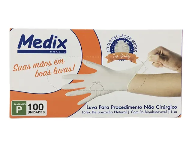 Luva em Látex de Procedimento P 50 Pares