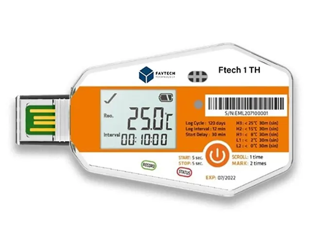 Termógrafo Descartável FTECH 1 TH