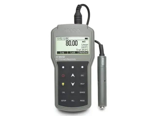 Medidor de Condutividade Impermeável EC/TDS/Resistividade HI98192 Hanna Netlab