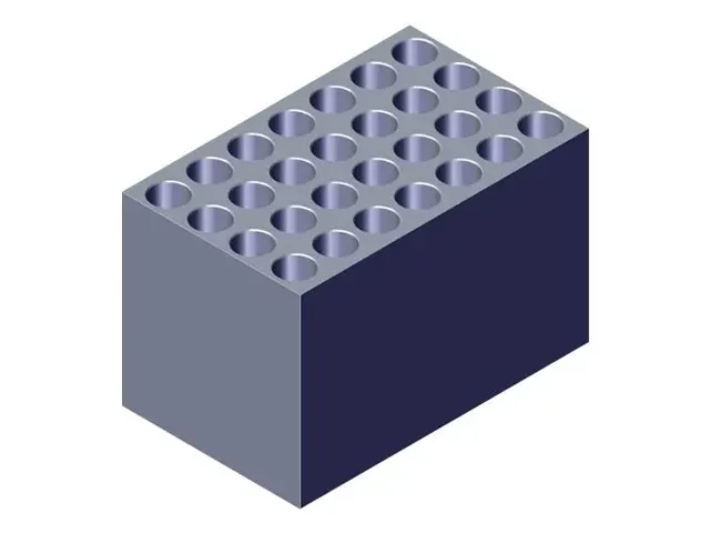 Bloco para 28 Tubos de 15ml para Banho Maria Seco BL2815