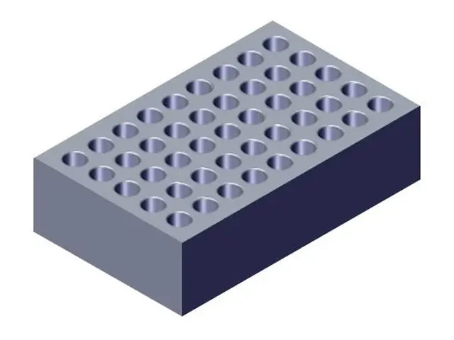 Bloco para 45 Tubos de 1.5 e 2ml para Banho Maria Seco BL45152