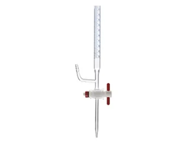 Bureta Graduada com Torneira de Vidro e Saída Lateral Incolor 50ml