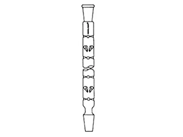 Coluna de Vigreaux com 2 juntas 24,40 Macho e Fêmea 25x300mm