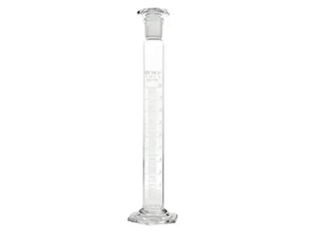 Proveta Graduada Base Sextavada de Vidro e Rolha de Vidro 250ml