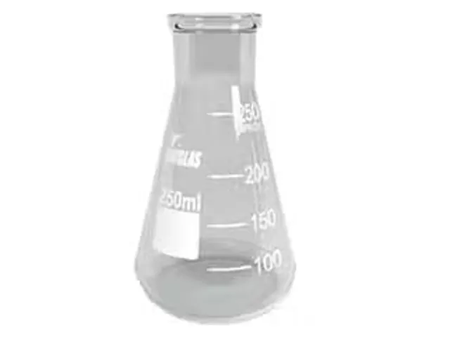 Frasco Erlenmeyer Boca Larga Graduado 250ml