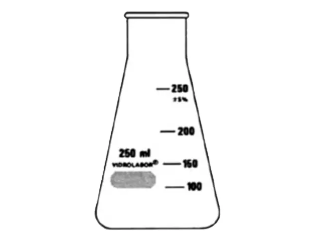 Frasco Erlenmeyer Boca Larga Graduado 100ml