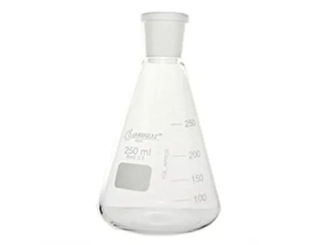 Frasco Erlenmeyer Gaduado com Junta Esmerilhada 24/40 100ml