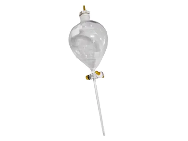 Funil Separação Bola com Rolha de Poli e Torneira de PTFE 250ml