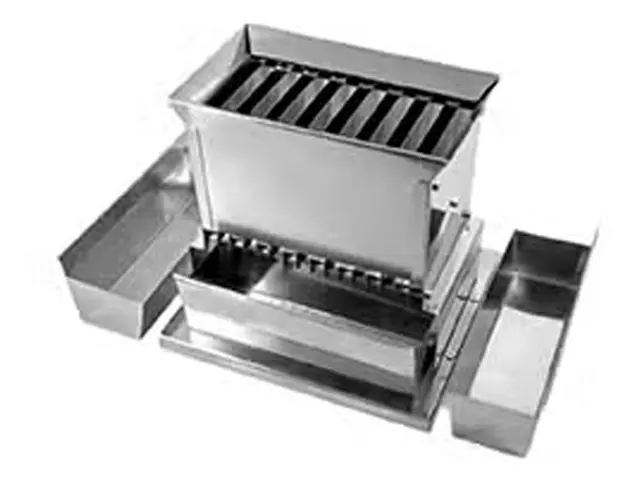 Quarteador de Amostras em Aço Inox 8 Planos de 16mm com 3 Bandejas VT1331