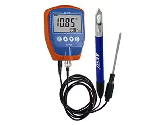 Medidor de pH Portátil com Eletrodo de pH em Epóxi com Faca BNC AK103+P45S–AKSO