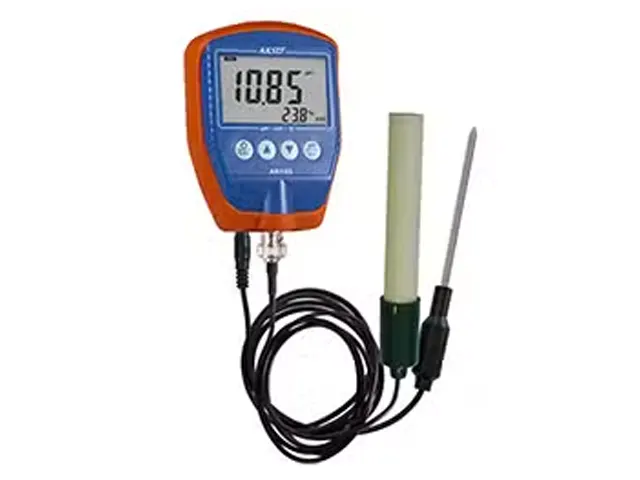 Medidor de pH Portátil com Eletrodo de pH para Superfícies Planas e Semissólidos AK103+2015PC–AKSO