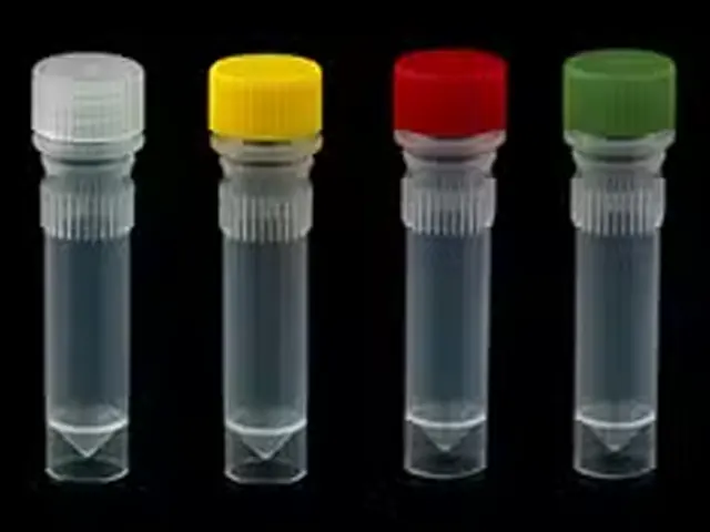 Tubo para Congelamento com Rosca Externa Tampa Amarela 2ml 1.000 Unidades