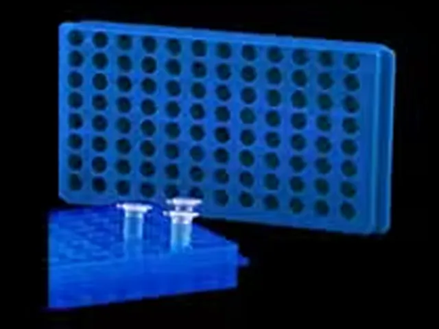 Rack 60 Furos para Microtubos de 0,5 / 1,5 / 2,0 ml Dupla Face Azul