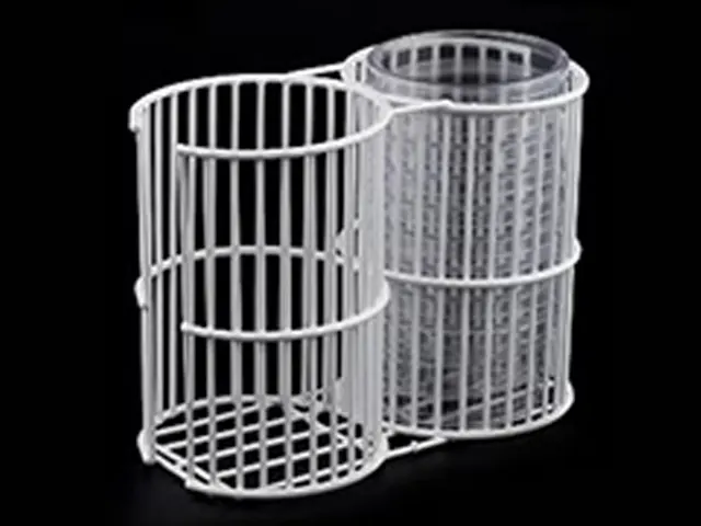 Suporte Duplo de Arame Revestido em PVC para Placas 90x15mm