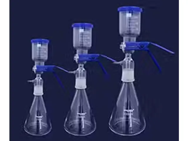 Sistema de Filtração em Vidro com Garra de Alumínio e Copo Coletor 300ml para Frasco Kitazato 1.000m