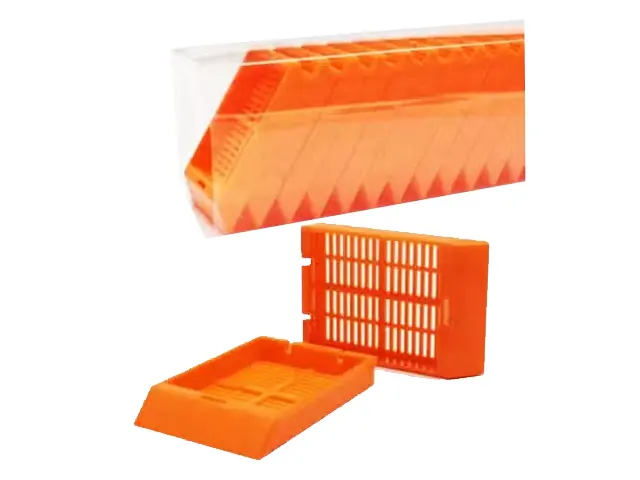 Cassete para Biópsia Automação Orifício 5x1mm Laranja