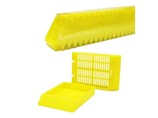 Cassete para Biópsia Automação Orifício 5x1mm Amarelo