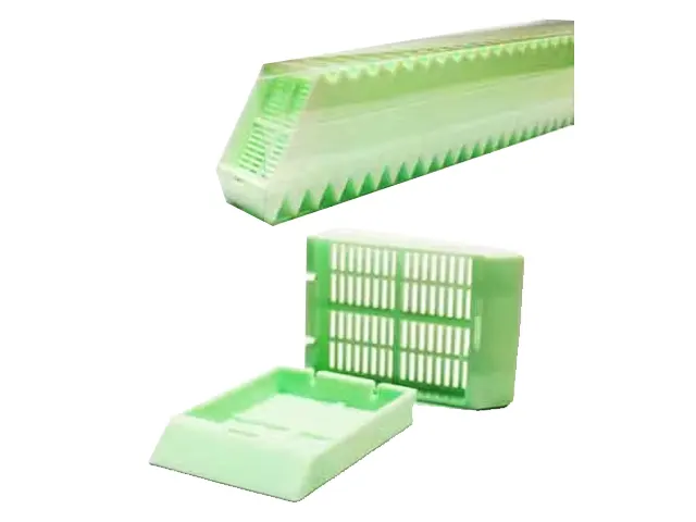 Cassete para Biópsia Automação Orifício 5x1mm Verde