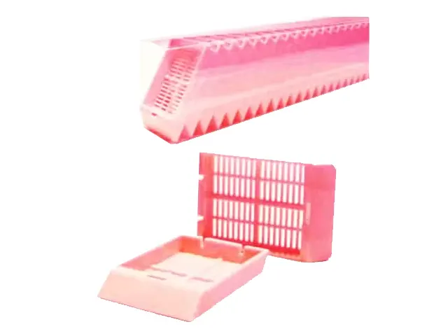 Cassete para Biópsia Automação Orifício 5x1mm Vermelho