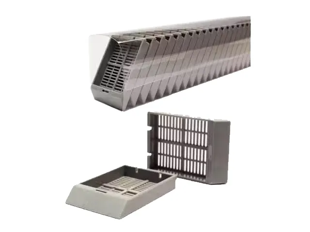 Cassete para Biópsia Automação Orifício 5x1mm Cinza