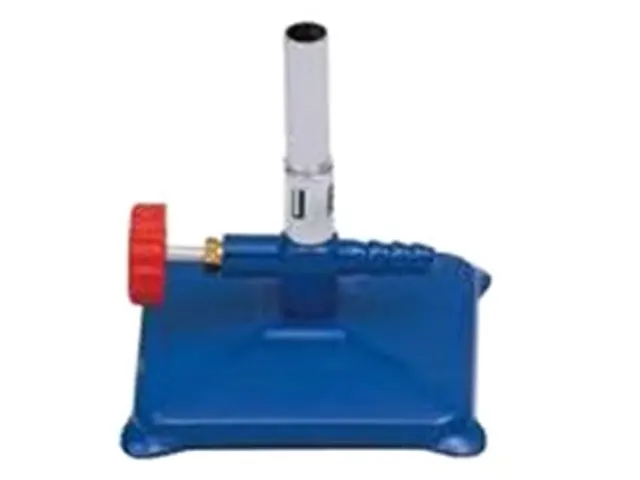 Mini Bico de Bunsen com Registro para Gás com Regulagem para Entrada de Ar 12cm
